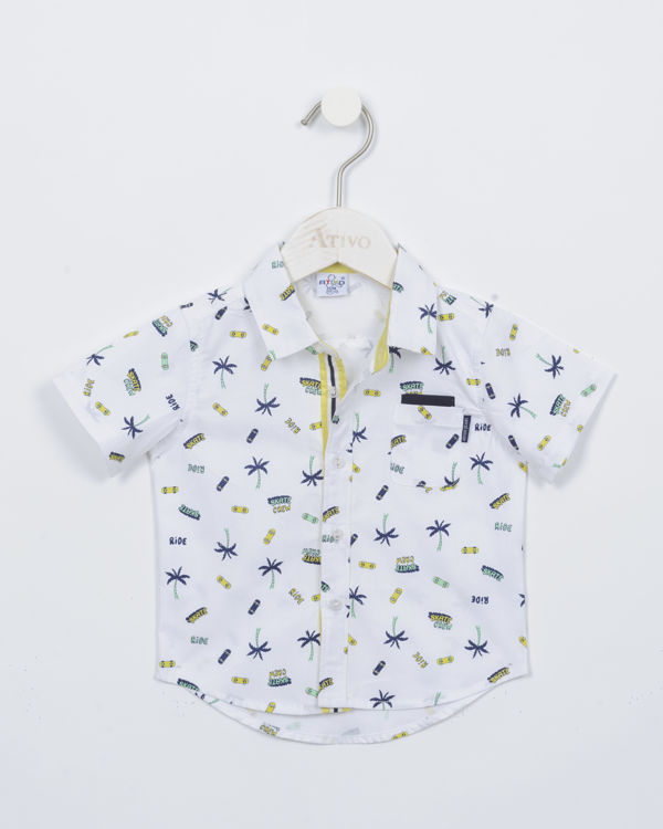 Picture of YF850- CUTE CASUAL SMART SHIRT -COTTON FOR BOYS -SKATE CREW